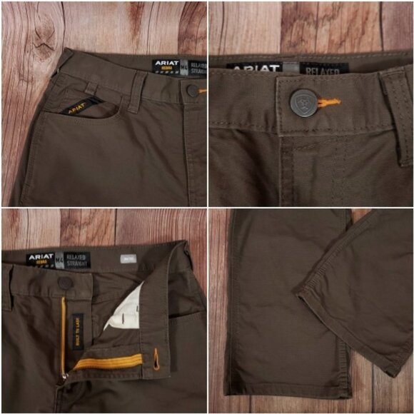 Ariat Mens Size 30X30 Rebar M4 Made Tough Pants  Relaxed Straight Cargo Wren - Picture 6 of 12